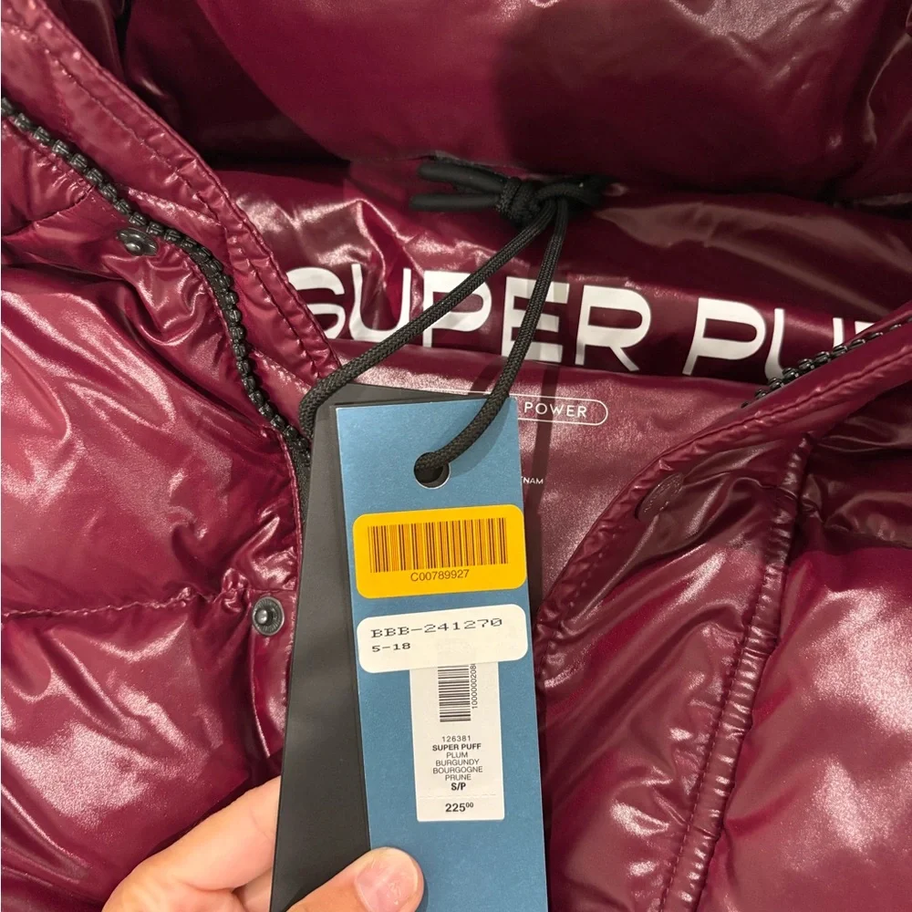 Aritzia Superpuff Vest - Hi Gloss burgundy